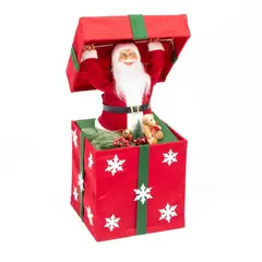MICA - Figura Navideña: Papá Noel Regalo 90 cm