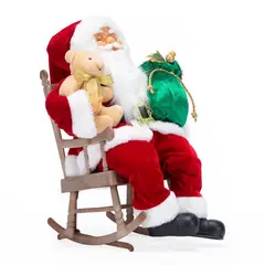 MICA - Figura Navideña: Papá Noel Silla 40 cm