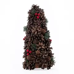 MICA - Adorno Árbol de Navidad: Pino Café 32 cm