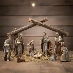 MICA - Pesebre de Navidad 8 piezas 9.5x8x17.5 cm