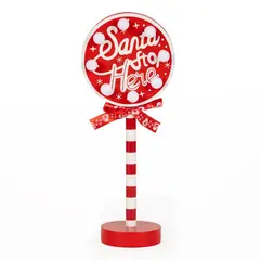 MICA - Adorno Navideño: Letrero Stop de Luz 30x12x8 cm