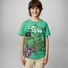 AVENGERS - Camiseta para Niño con Estampado Manga corta de Algodón