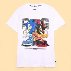 SONIC - Camiseta para Niño con Estampado Manga corta de Algodón