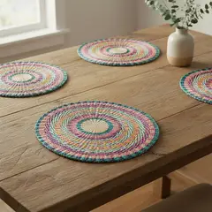 BASEMENT HOME - Set de individuales en Fibra natural 36x36 cm 4 unidades