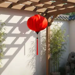 BASEMENT HOME - Lámpara Chôchin en Lino 45x30 cm