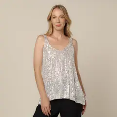 SOUTHLAND - Blusa Mujer Lentejuelas Sin mangas
