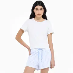 SYBILLA - Short de pijama Mujer Corto de Algodón