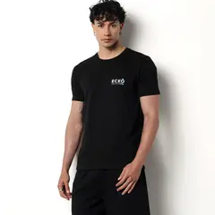 ECKO - Camiseta Hombre Manga corta con Logo de Algodón