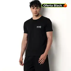 ECKO - Camiseta Hombre Manga corta con Logo de Algodón