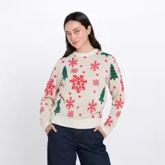DENIMLAB - Saco Navideño Mujer Tejido