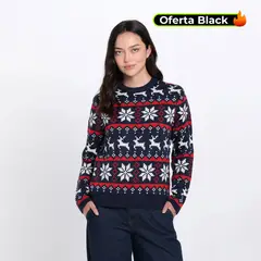 DENIMLAB - Saco Navideño Mujer Tejido