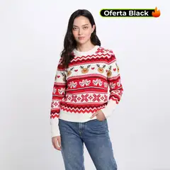 SYBILLA - Saco Navideño Mujer Tejido