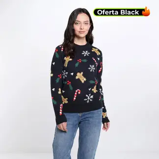 SYBILLA - Saco Navideño Mujer Tejido