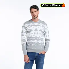 BASEMENT - Saco Navideño Hombre de Algodón