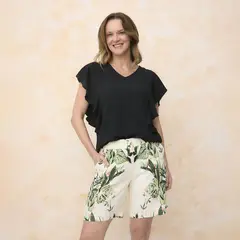 STEFANO COCCI - Blusa Mujer Liso Manga corta