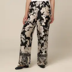 SOUTHLAND - Pantalón Wide leg Mujer Tiro medio Estampado