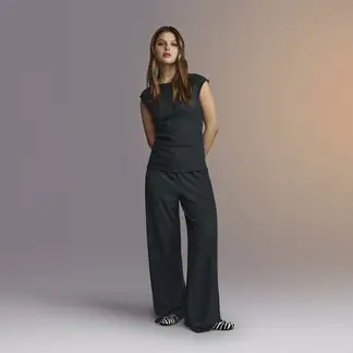 SYBILLA - Pantalón Recto Mujer Tiro medio
