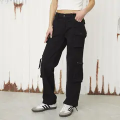 DENIMLAB - Pantalón Cargo Mujer Tiro medio