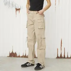 DENIMLAB - Pantalón Cargo Mujer Tiro medio