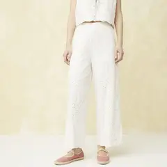 UNIVERSITY CLUB - Pantalón Recto Mujer Tiro alto