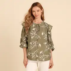 UNIVERSITY CLUB - Blusa Mujer con Boleros Manga larga