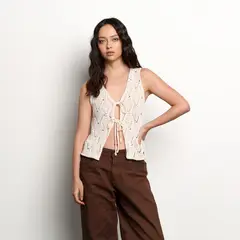 DENIMLAB - Chaleco Mujer Tejido de Algodón Slim fit