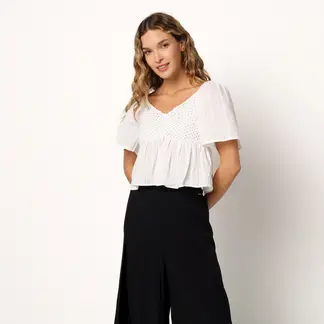 DOO AUSTRALIA - Blusa Mujer con Bordado Manga corta