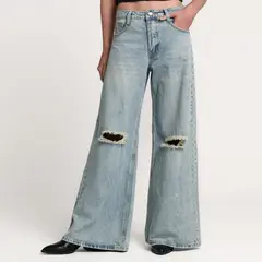 MOSSIMO - Jean Wide leg Mujer Tiro medio