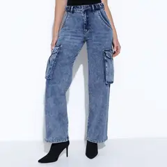 MOSSIMO - Jean Cargo Mujer Tiro medio