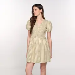 BASEMENT - Vestido Mujer Corto Casual de Algodón