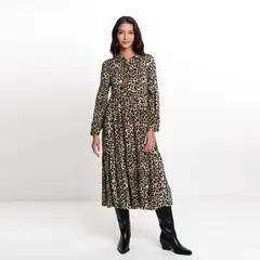 UNIVERSITY CLUB - Vestido camisero Mujer Medio Casual con Estampado