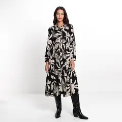 UNIVERSITY CLUB - Vestido camisero Mujer Medio Casual con Estampado