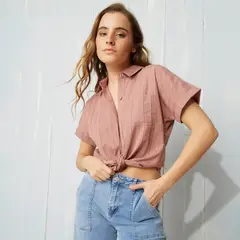 DOO AUSTRALIA - Blusa Mujer Manga corta de Algodón