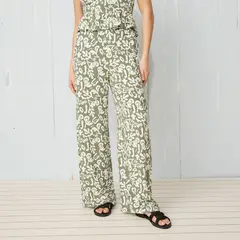 DOO AUSTRALIA - Pantalón Palazzo Mujer Tiro medio Estampado