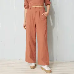 DOO AUSTRALIA - Pantalón Recto Mujer Tiro medio de Algodón