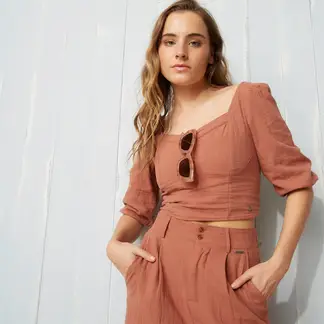 DOO AUSTRALIA - Blusa Mujer Boleros Manga 3/4 de Algodón