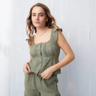 DOO AUSTRALIA - Blusa Mujer Sin mangas de Algodón