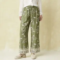 UNIVERSITY CLUB - Pantalón Wide leg Mujer Tiro medio