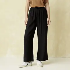 UNIVERSITY CLUB - Pantalón Wide leg Mujer Tiro medio