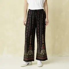 UNIVERSITY CLUB - Pantalón Wide leg Mujer Tiro medio