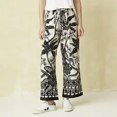 UNIVERSITY CLUB - Pantalón Wide leg Mujer Tiro medio