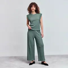 UNIVERSITY CLUB - Pantalón Recto Mujer Tiro alto