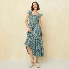 UNIVERSITY CLUB - Vestido Mujer Largo Casual con Estampado