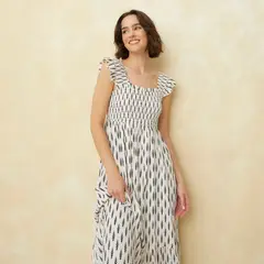 UNIVERSITY CLUB - Vestido Mujer Largo Casual con Estampado