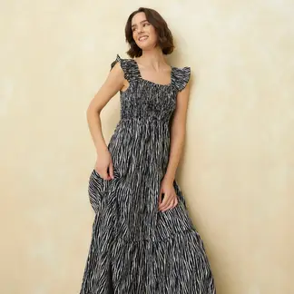 UNIVERSITY CLUB - Vestido Mujer Largo Casual con Estampado