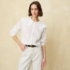 UNIVERSITY CLUB - Blusa Mujer con Flores Manga larga de Algodón