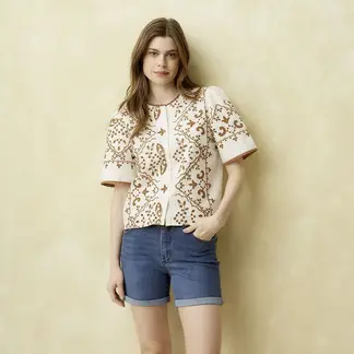 UNIVERSITY CLUB - Blusa Mujer Con Estampado Manga Corta