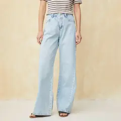 UNIVERSITY CLUB - Jean Wide leg Mujer Tiro alto