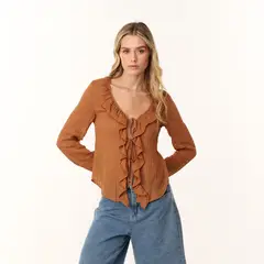 SYBILLA - Blusa Mujer con Boleros Manga larga