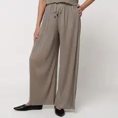 APOLOGY - Pantalón Recto Mujer Tiro alto Plisada